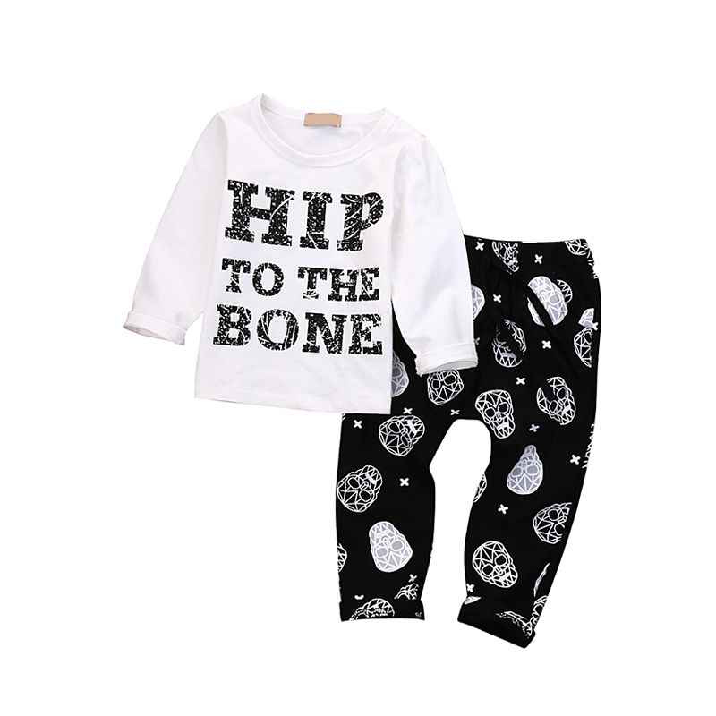 London- Skull Long Sleeve Set - Terrible Twos Boutique