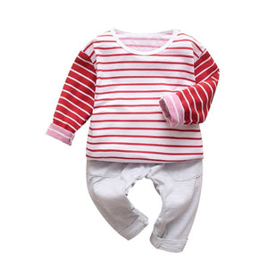 Peyton- Striped Jogger Set - Terrible Twos Boutique