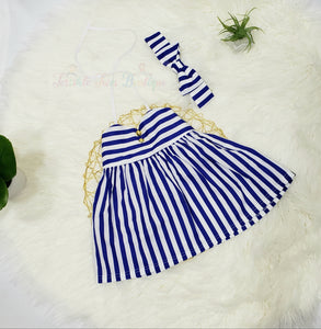 Audrey- Striped Dress - Terrible Twos Boutique