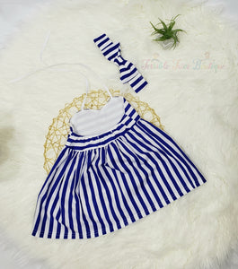Audrey- Striped Dress - Terrible Twos Boutique