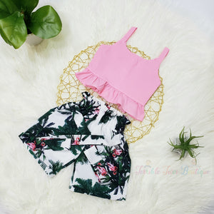 Cameron- Ruffle Top Short Set - Terrible Twos Boutique