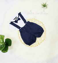 Load image into Gallery viewer, Andrew- BowTie Suspender Short Set - Terrible Twos Boutique