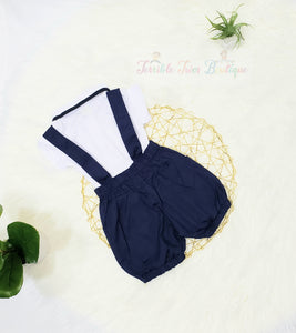 Andrew- BowTie Suspender Short Set - Terrible Twos Boutique